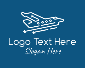 Minimalist Private Plane logo