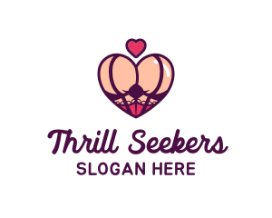 Erotic Heart Butt logo design