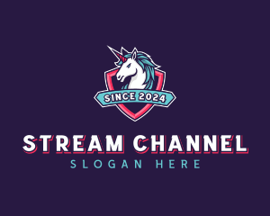 Unicorn Shield Streaming logo design