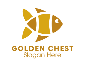 Yellow Gold Fish logo design