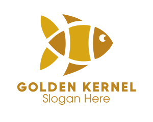 Yellow Gold Fish logo design