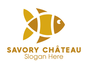 Yellow Gold Fish logo design