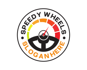 Speed Meter Wheel Badge logo design