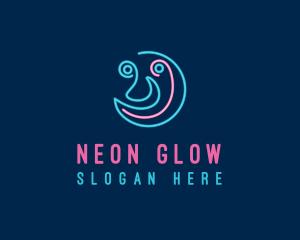 Neon Moon Face logo
