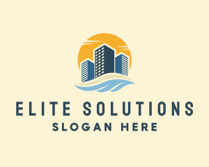 Sunny Seaside Buildings logo design