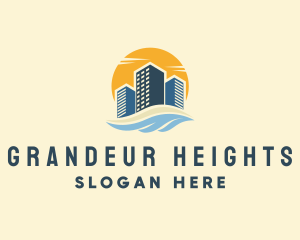 Sunny Seaside Buildings logo design