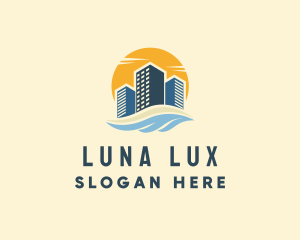 Sunny Seaside Buildings logo design