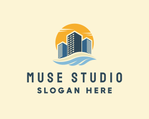 Sunny Seaside Buildings logo design