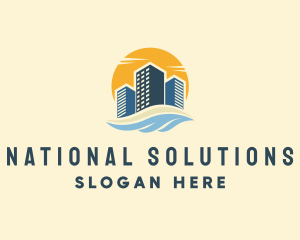 Sunny Seaside Buildings logo design