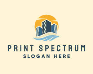 Sunny Seaside Buildings logo design