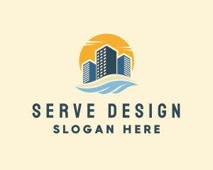 Sunny Seaside Buildings logo design