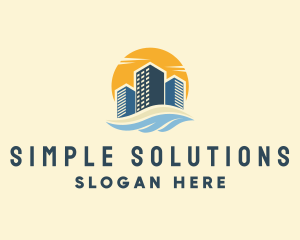 Sunny Seaside Buildings logo design