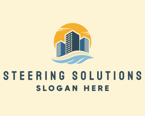 Sunny Seaside Buildings logo design