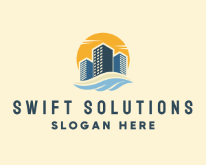 Sunny Seaside Buildings logo design