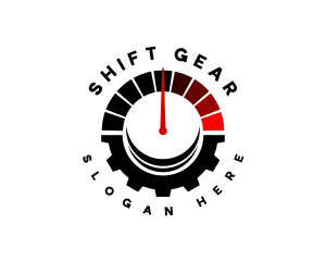 Speedometer Gear Cogwheel logo design