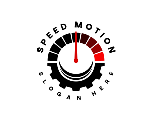 Speedometer Gear Cogwheel logo design