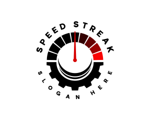 Speedometer Gear Cogwheel logo design