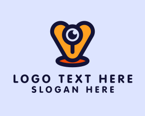 Webcam Eye Letter V logo