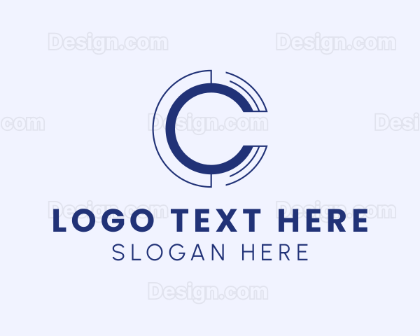 Geometric Modern Business Letter C Logo