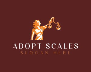 Scale Justice Female logo design