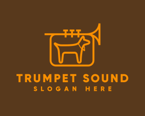 Trumpet Dog Badge logo