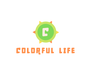 Colorful Summer Compass logo design