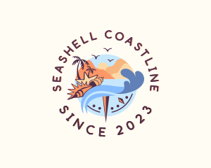 Seashell Beach Resort Getaway logo design