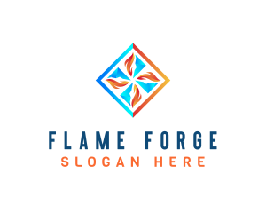 Ice Flame Circulation logo design