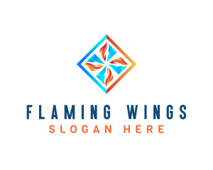 Ice Flame Circulation logo design