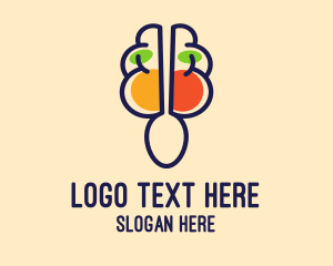 Vegetables - Brain Food Restaurant logo design