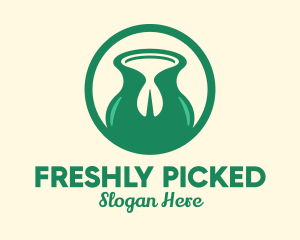 Pistachio Nut Milk logo design