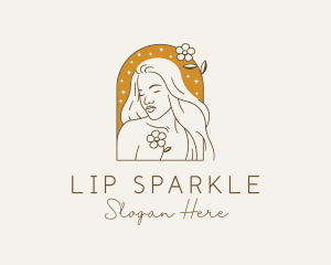 Woman Beauty Sparkle logo design