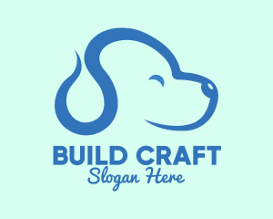 Cute Blue Puppy Dog logo design