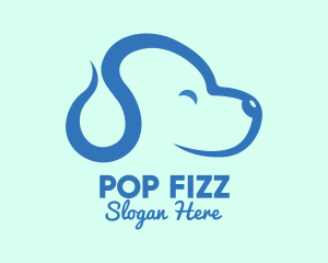 Cute Blue Puppy Dog logo design