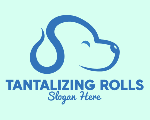 Cute Blue Puppy Dog logo design