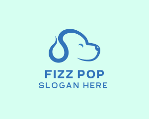 Cute Blue Puppy Dog logo design