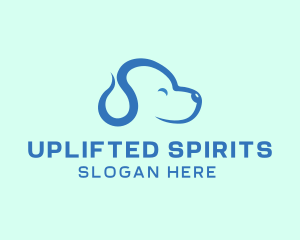 Cute Blue Puppy Dog logo design