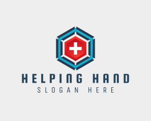 Hexagon Medical Cross logo design