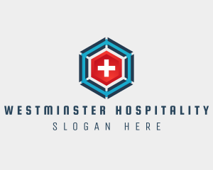 Hexagon Medical Cross logo design