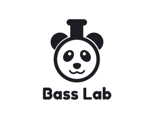 Panda Test Tube logo design