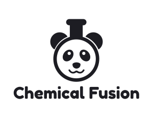 Panda Test Tube logo design