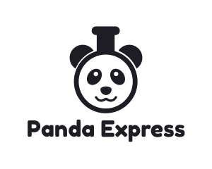 Panda Test Tube logo design