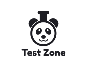 Panda Test Tube logo design