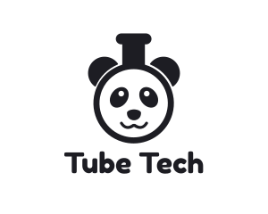 Panda Test Tube logo design