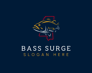 Mississippi Largemouth Fishing logo design