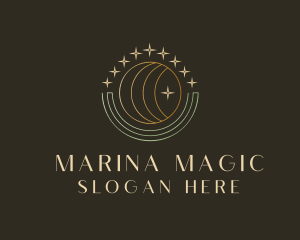 Crescent Moon Star logo design