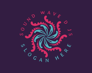 Tentacles Abstract Wave logo design