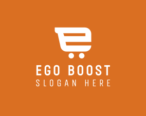 Online Cart Letter E  logo design