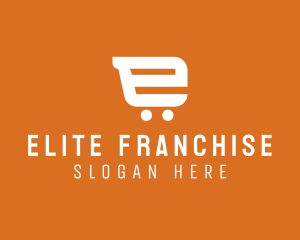 Online Cart Letter E  logo design