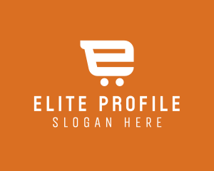 Online Cart Letter E  logo design